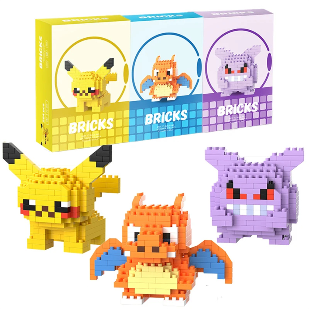Model Kit Store - Pokemon Micro Building Blocks Pikachu Dragonite