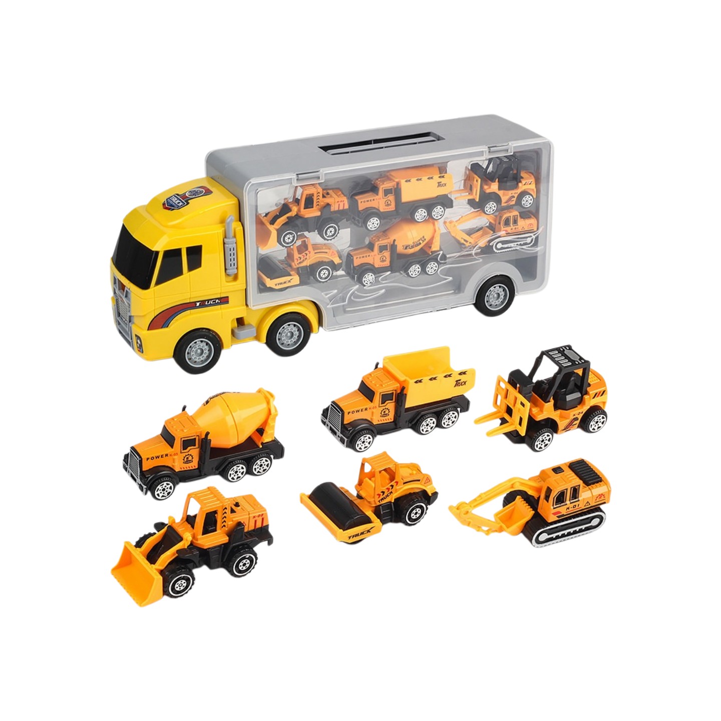 Model Kit Excavator - 10 in 1 Alloy Die-cast Construction