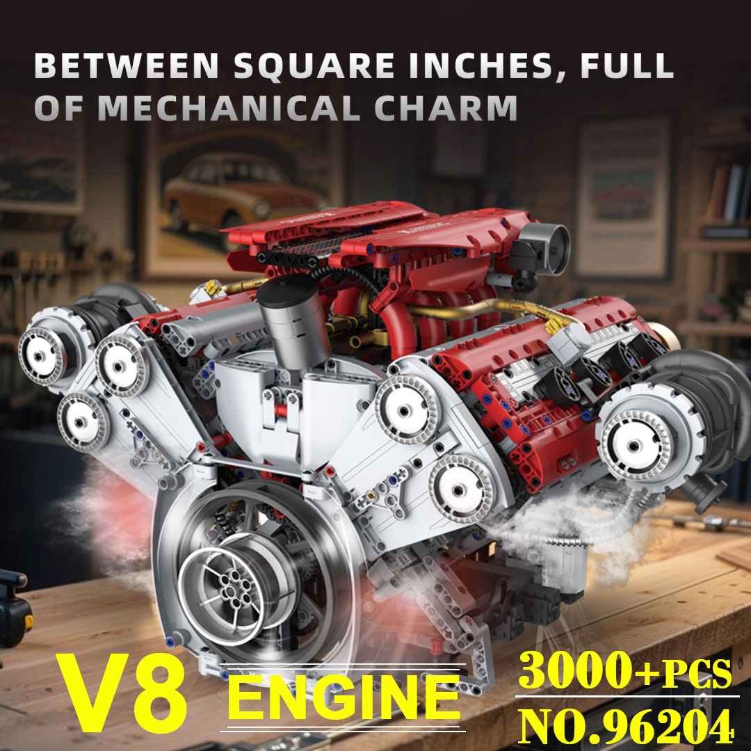 Motorized V8 Engine 3201Pcs Bu - đánh giá và giá Model Kit V8