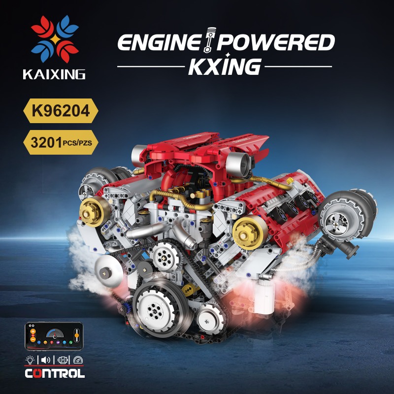 Motorized V8 Engine 3201Pcs Bu - đánh giá và giá Model Kit V8