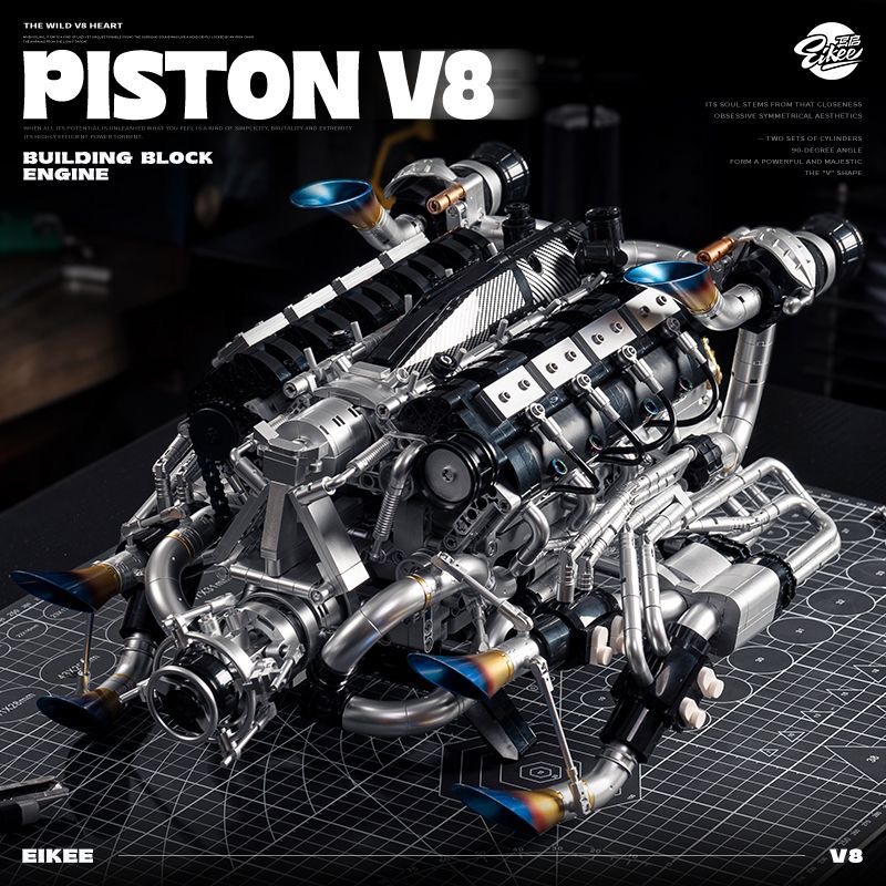 MOC Supercar V8 Engine Buildin - đánh giá và giá Model Kit V8