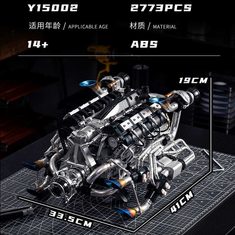 MOC Supercar V8 Engine Buildin - đánh giá và giá Model Kit V8