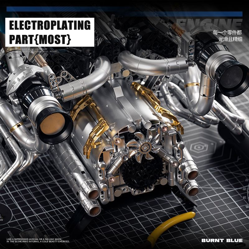 MOC Supercar V8 Engine Buildin - đánh giá và giá Model Kit V8