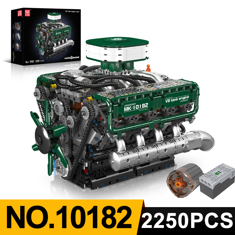 Mould King 10182 V8 Tank Engin - đánh giá và giá Model Kit V8