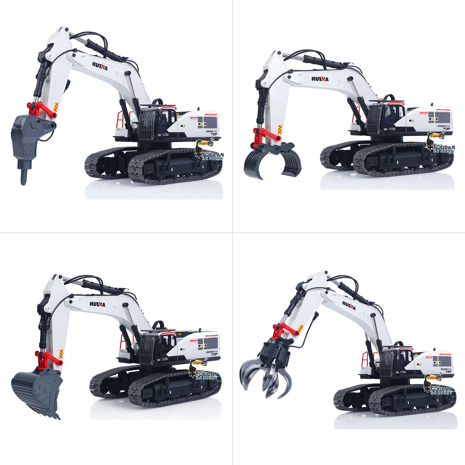 RC Excavator 1/14 HUINA Metal  - đánh giá và giá Model Kit Excavator