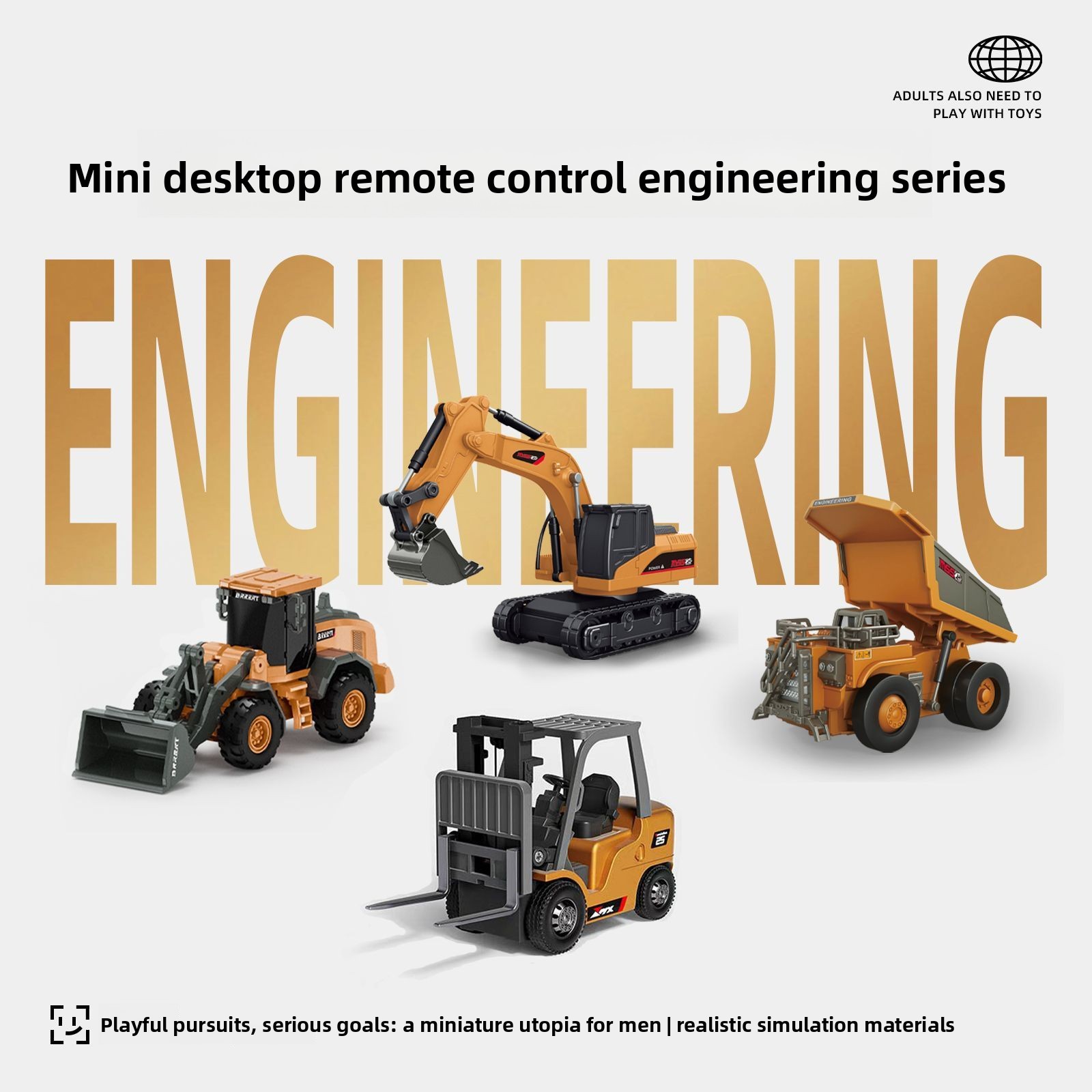 1:64 Metal RC Engineering Car  - đánh giá và giá Model Kit Excavator