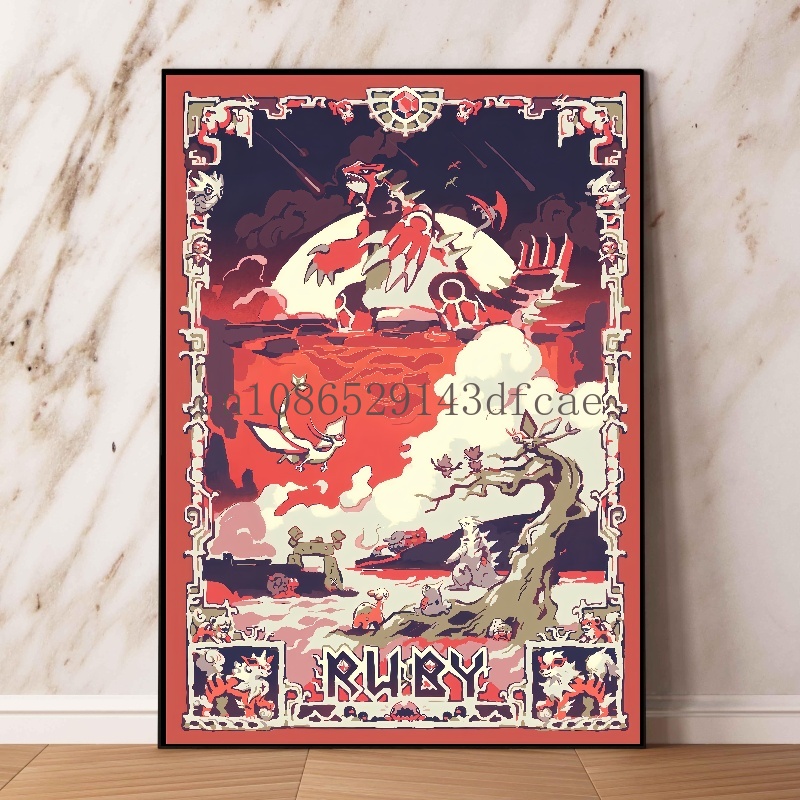 Pokemon Retro Cartoon Poster C - đánh giá và giá Model Kit Rayquaza
