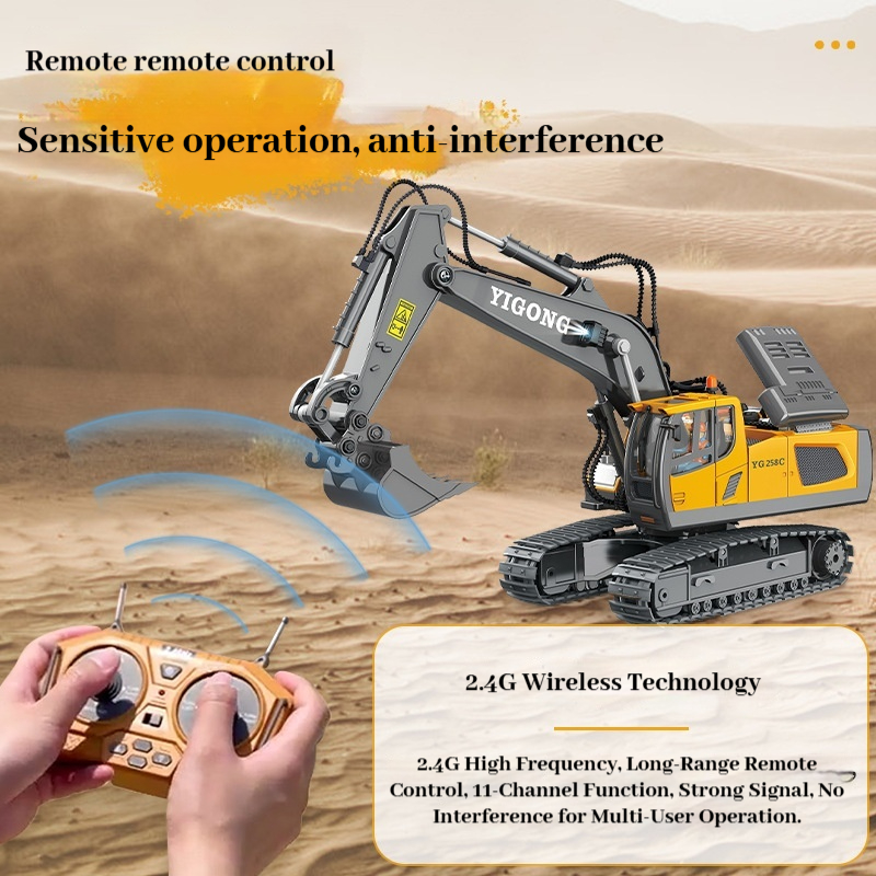 YIGONG Alloy Remote Control En - đánh giá và giá Model Kit Excavator