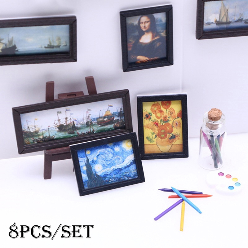 8Pcs/Set 1:12 Dollhouse Miniat - đánh giá và giá Model Kit Vintage